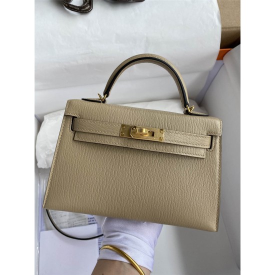 Hermes mini kelly 2  goat leather 19cm 2025 new