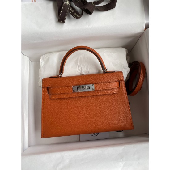 Hermes mini kelly 2  goat leather 19cm 2025 new