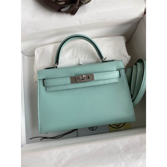 Hermes mini kelly 2  goat leather 19cm 2025 new