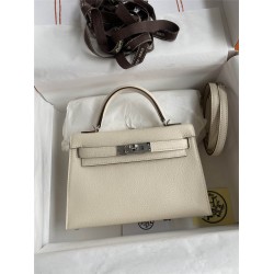 Hermes mini kelly 2  goat leather 19cm 2025 new