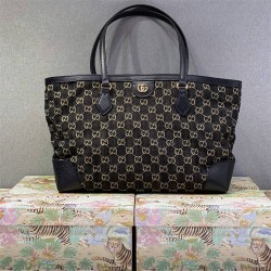 Gucci GG Marmont 38*28*14cm black denim  2025 New