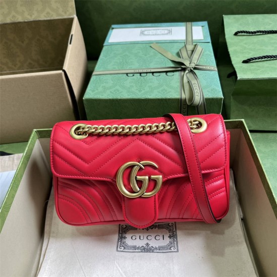 Gucci 446744  22x13x6cm GG Marmont 2025 New