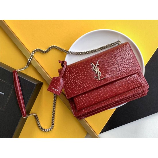 YSL SAINT LAURENT SUNSET BAG 442906 size: 22×16×8cm 2025 New