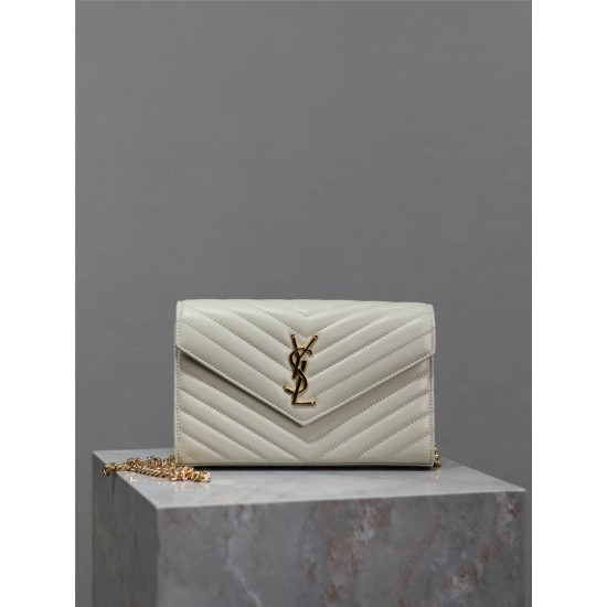 YSL SAINT LAURENT envelope wallet  377828 size: 22.5x14x4cm 2025 New