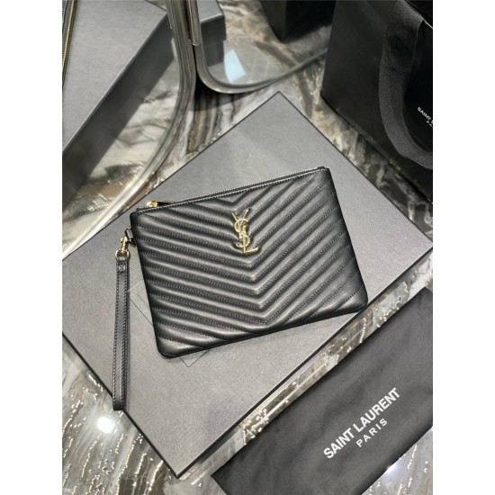 YSL SAINT LAURENT pouch 379039 size: 24×17.5×1.5cm 2025 New