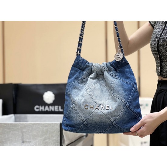 Chanel CHANEL 22 SMALL HANDBAG DENIM AS3260 Size: 35*37*7cm 2025 New